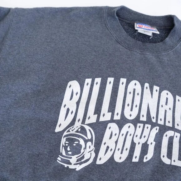 Hanes Ultimate Cotton Graphite Gray Billionaire Boys Club Crewneck Sweater Large - Picture 9 of 11